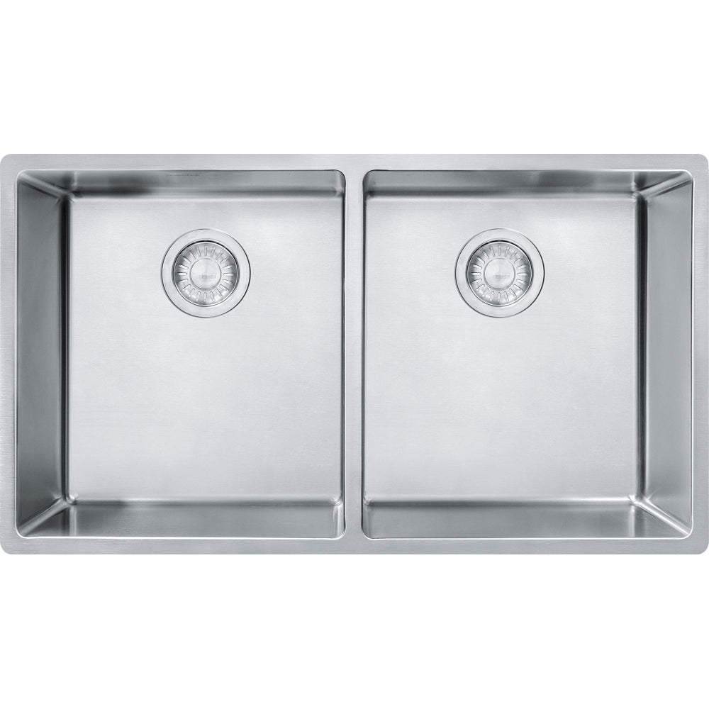 FRANKE CUX120 CUBE UM 18G SS DBL 36CAB STAINLESS STEEL SINK Main image