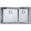 FRANKE CUX160 CUBE UM 18G SS DBL 36CAB STAINLESS STEEL SINK