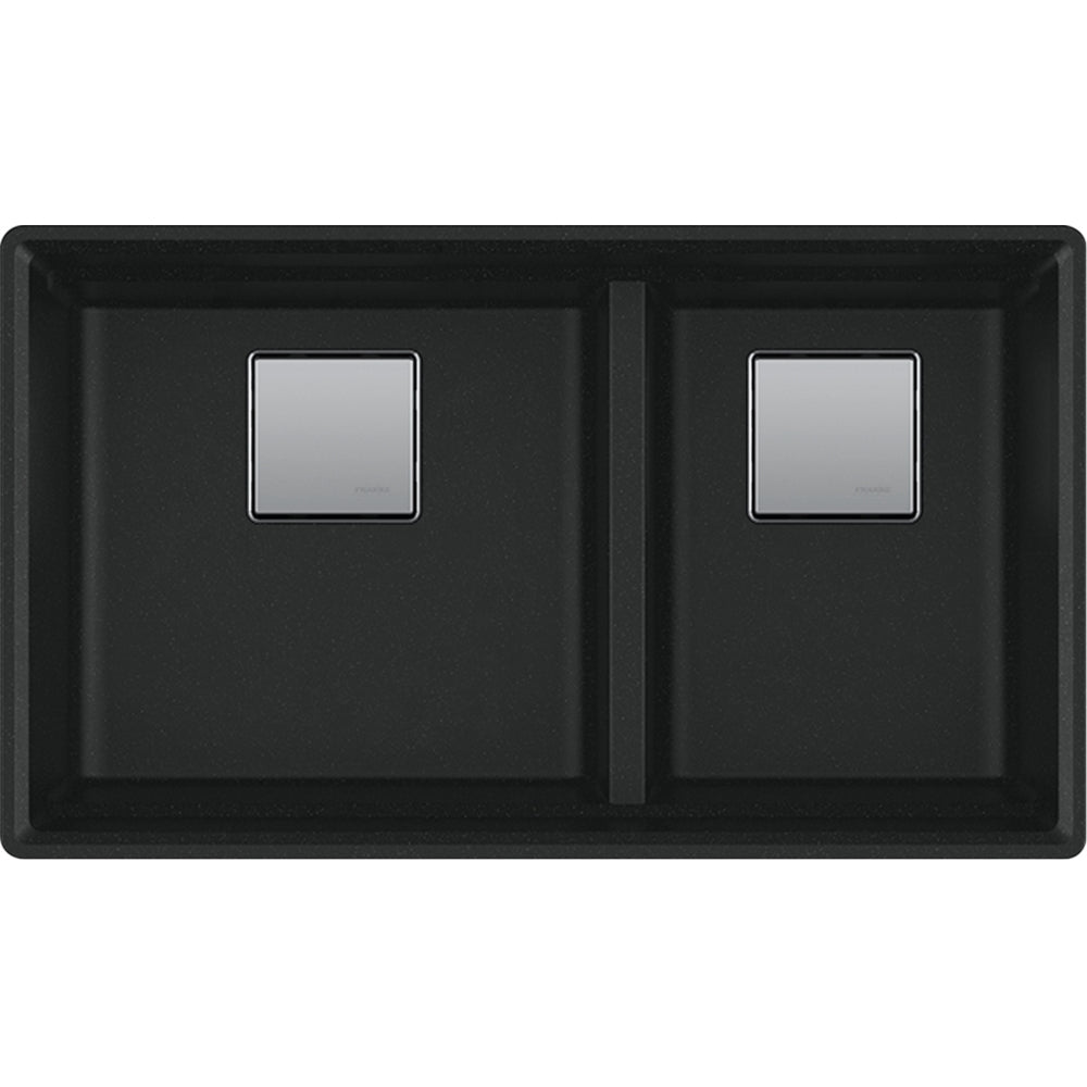 FRANKE PKG160LD PEAK UM GRN DBL 36CAB - LOW DIVIDE WITH STRAINER BASKET GRANITE COMPOSITE SINK Secondary image