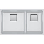 FRANKE PKG160LD PEAK UM GRN DBL 36CAB - LOW DIVIDE WITH STRAINER BASKET GRANITE COMPOSITE SINK