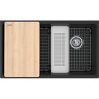 FRANKE MAG11031OW MARIS UM GRN SGL - OFFSET WASTE WITH STRAINER BASKET GRANITE COMPOSITE SINK