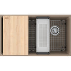 FRANKE MAG11031OW MARIS UM GRN SGL - OFFSET WASTE WITH STRAINER BASKET GRANITE COMPOSITE SINK