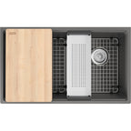 FRANKE MAG11031OW MARIS UM GRN SGL - OFFSET WASTE WITH STRAINER BASKET GRANITE COMPOSITE SINK