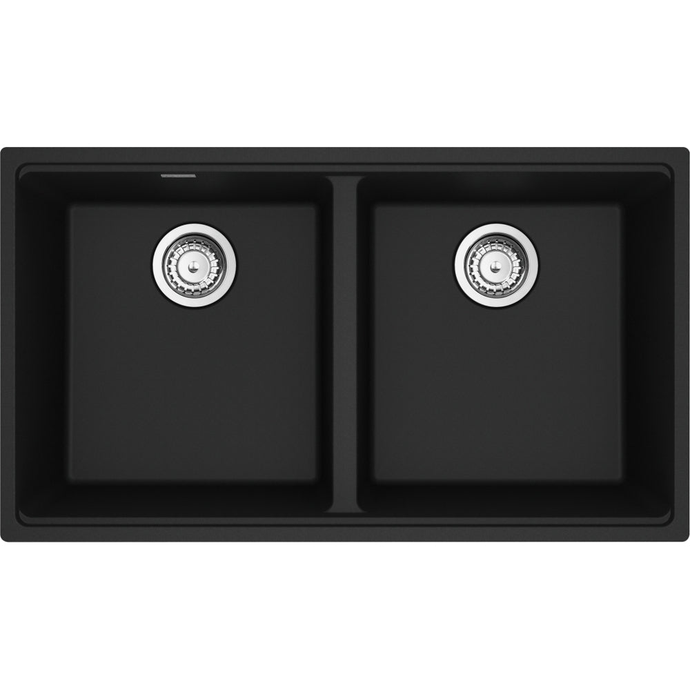 FRANKE MAG1201515 MARIS UM GRN DBL 36CAB WITH STRAINER BASKET GRANITE COMPOSITE SINK Secondary image