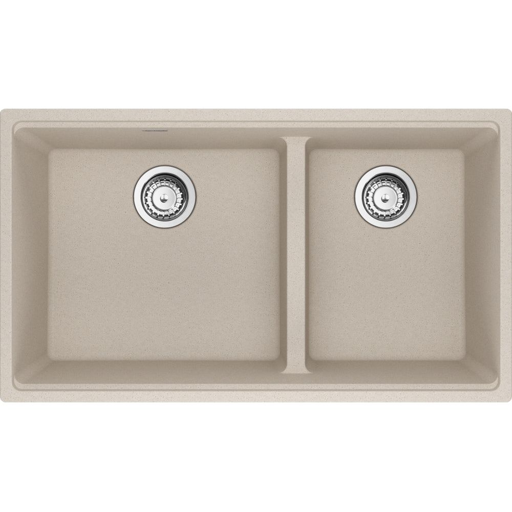 FRANKE MAG1601812LD MARIS UM GRN DBL 36CAB - LOW DIVIDE WITH STRAINER BASKET GRANITE COMPOSITE SINK Main image