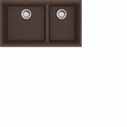 FRANKE MAG1601812LD MARIS UM GRN DBL 36CAB - LOW DIVIDE WITH STRAINER BASKET GRANITE COMPOSITE SINK