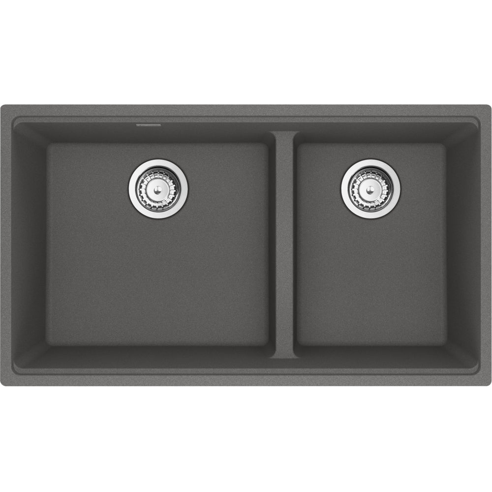 FRANKE MAG1601812LD MARIS UM GRN DBL 36CAB - LOW DIVIDE WITH STRAINER BASKET GRANITE COMPOSITE SINK