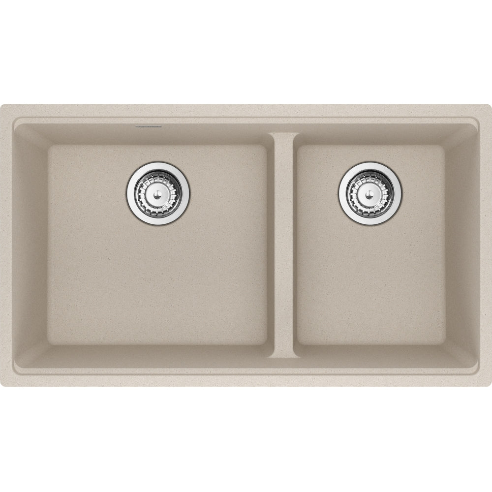 FRANKE MAG1601611LD MARIS UM GRN DBL 33CAB - LOW DIVIDE WITH STRAINER BASKET GRANITE COMPOSITE SINK Main image