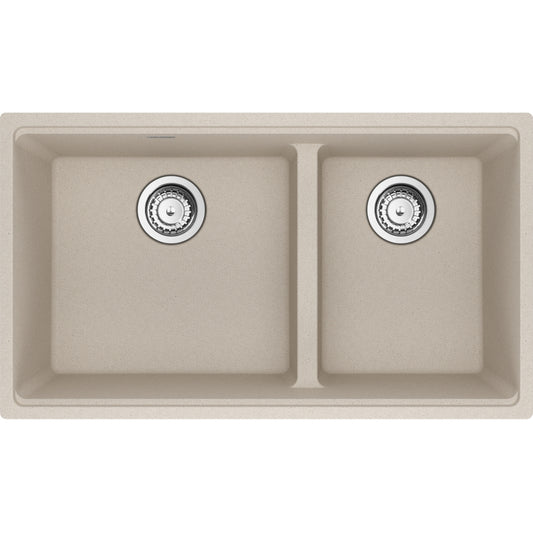 FRANKE MAG1601611LD MARIS UM GRN DBL 33CAB - LOW DIVIDE WITH STRAINER BASKET GRANITE COMPOSITE SINK