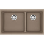 FRANKE MAG1601611LD MARIS UM GRN DBL 33CAB - LOW DIVIDE WITH STRAINER BASKET GRANITE COMPOSITE SINK