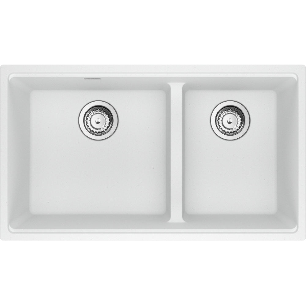 FRANKE MAG1601611LD MARIS UM GRN DBL 33CAB - LOW DIVIDE WITH STRAINER BASKET GRANITE COMPOSITE SINK