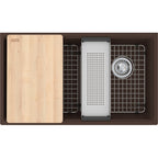 FRANKE MAG11031OW MARIS UM GRN SGL - OFFSET WASTE WITH STRAINER BASKET GRANITE COMPOSITE SINK