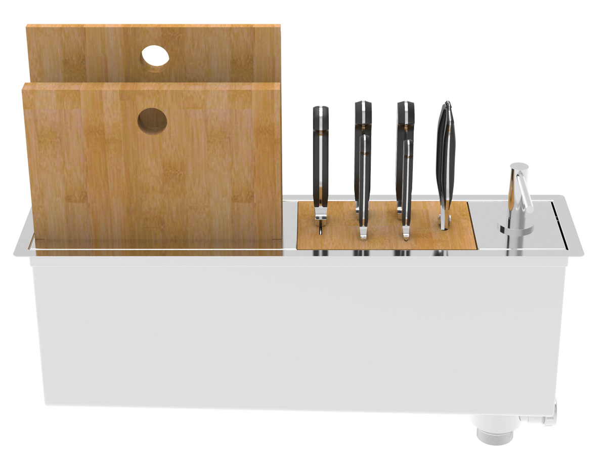 ZOMODO PSC600K 24" Chef Prep Station and Trough Sink with Accessories Main image