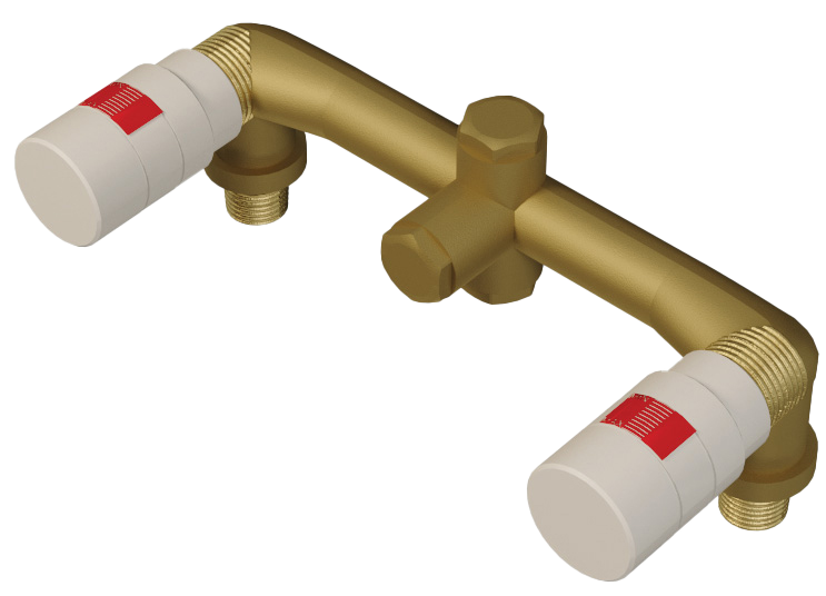 Aquabrass Faucets Roughs RWAA3A60ZZ02 Rough F/wall 3 Holes Faucet