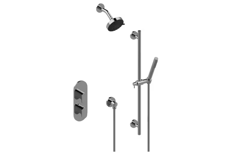 Graff Ametis S50L105FR-TM-Series Thermostatic Shower System - Shower with Handshower (Trim) Main image