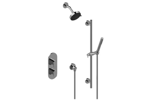 Graff Ametis S50L105FR-TM-Series Thermostatic Shower System - Shower with Handshower (Trim)