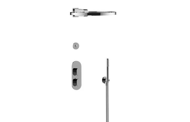 Graff AmetisS72L105-TM-Series Thermostatic Shower System - Ametis Ring with Handshower (Trim) Main image