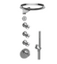 Graff Harley S73X205-TM-Series Thermostatic Shower System - Ametis Ring (Trim)