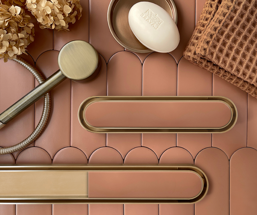 Infinity Drain  FCS Series Complete Kit with Discorectangle Tile Insert Frame