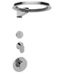 Graff M.E./Terra S72X105-TM-Series Thermostatic Shower System - Ametis Ring with Handshower (Trim)