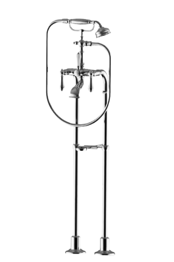 Graff Adley - G-3896-LM34 Exposed Floor-Mounted Tub Filler w/Handshower Set