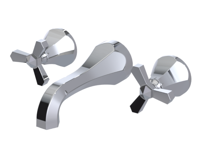 RUBINET 1GHXC Hexis Wall Mount Lav. Set. (less drain) Trim Only