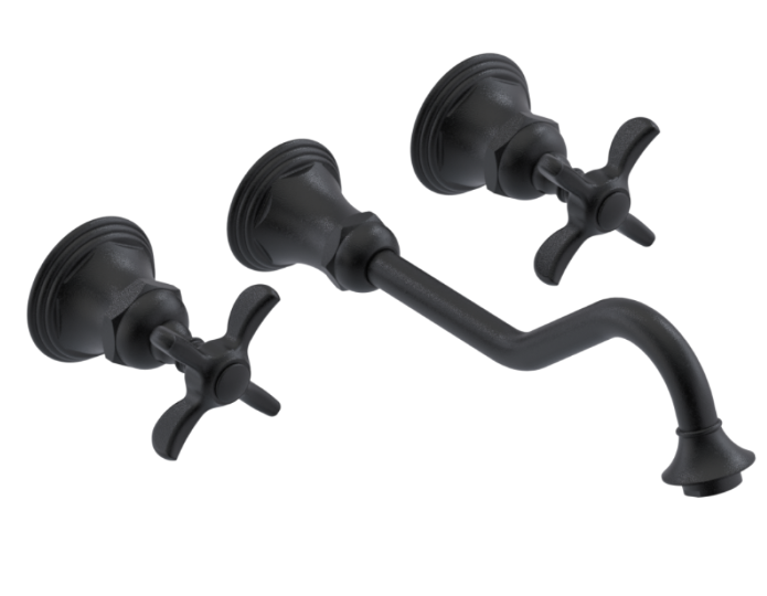 RUBINET 1GRV2C Raven Wall Mount Lav. Set.with Extended Spout. (Less Drain) Trim Only