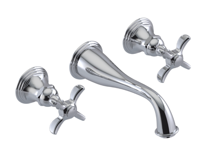 RUBINET 1GRVJC Raven Wall Mount Lav. Set with Jasmin spout (Less Drain) Trim Only