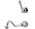 RUBINET 1JRV2L Raven Wall Mount Single Control Lav Set with Extended Spout. (Less Drain) Trim Only