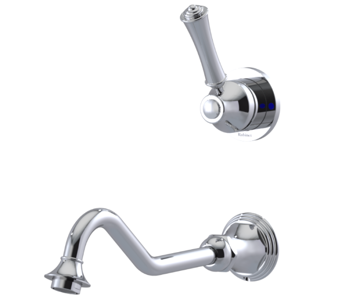 RUBINET 1JRV2L Raven Wall Mount Single Control Lav Set with Extended Spout. (Less Drain) Trim Only