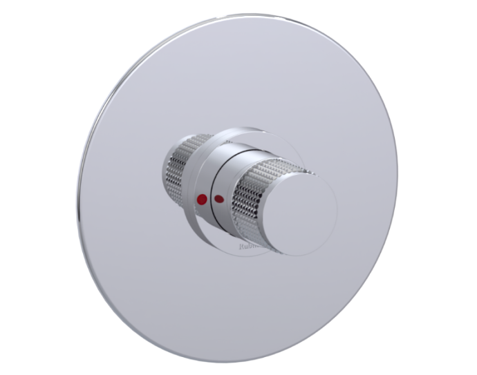 RUBINET 202HOR H2O Pressure Balance Shower with 8" Wall Mount Shower Head & Arm (Trim Only)