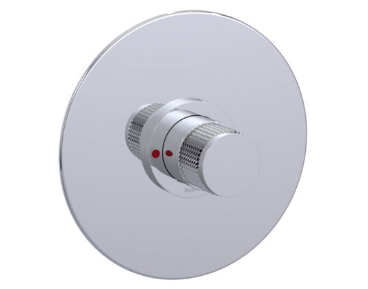 RUBINET 202HOR H2O Pressure Balance Shower with 8" Wall Mount Shower Head & Arm (Trim Only)