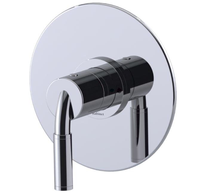 RUBINET 202NVR Nouveau Pressure Balance Shower with Fixed Shower Head & Arm 8? Wall Mount Trim Only