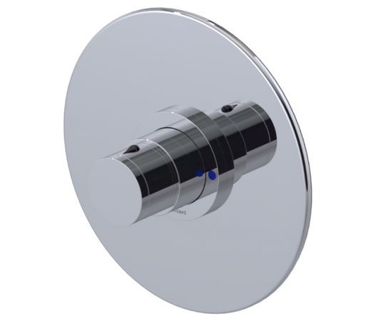 RUBINET 202NVR Nouveau Pressure Balance Shower with Fixed Shower Head & Arm 8? Wall Mount Trim Only