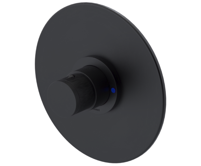 RUBINET 202NVR Nouveau Pressure Balance Shower with Fixed Shower Head & Arm 8? Wall Mount Trim Only