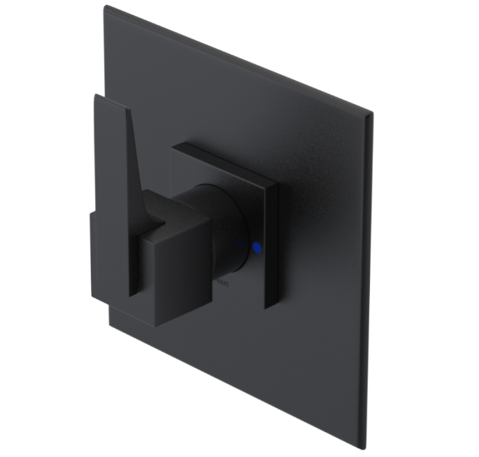 RUBINET 202RSQ Seven Pressure Balance Shower with Fixed Shower Head & Arm/ 8" Wall Mount-Trim Only