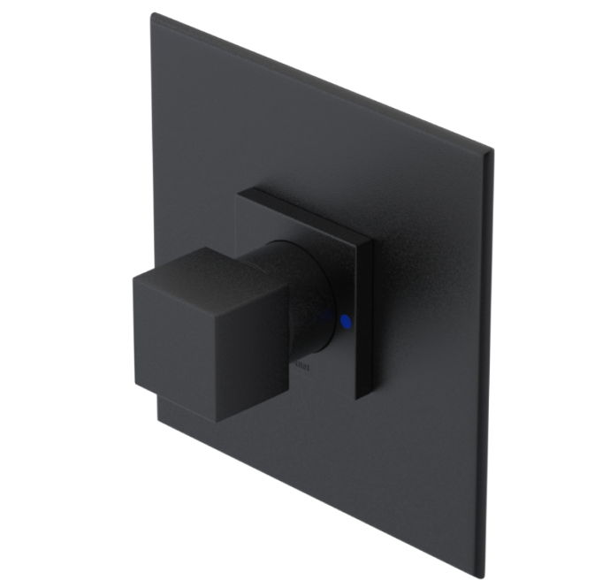 RUBINET 202RSQ Seven Pressure Balance Shower with Fixed Shower Head & Arm/ 8" Wall Mount-Trim Only