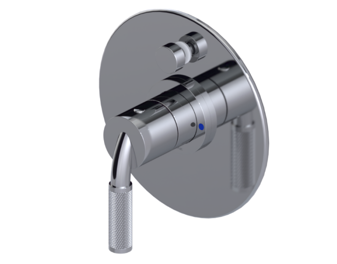 RUBINET 212HOR H2O Pressure Balance Shower with 8" Wall Mount Shower Head & Arm, Hand Held Shower, Adjsutable Slide Bar & Integral Supply (Trim Only)