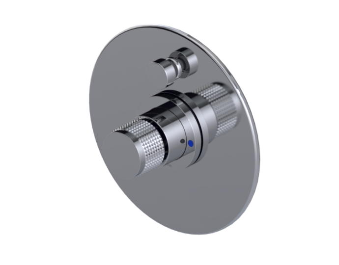 RUBINET 212HOR H2O Pressure Balance Shower with 8" Wall Mount Shower Head & Arm, Hand Held Shower, Adjsutable Slide Bar & Integral Supply (Trim Only)