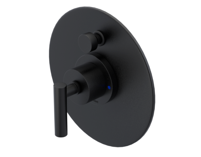 RUBINET 222GNL Genesis Pressure Balance Tub & Shower with 8" Wall Mount Shower Head & Arm with Tub Filler Spout (Trim Only)