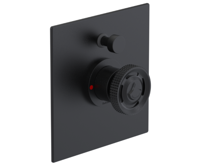 RUBINET 222LAR LaSalle Pressure Balance Tub & Shower with
Fixed Shower Head & Arm with Tub Filler Spout 8? Wall Mount Trim Only