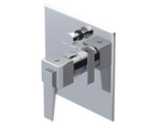 RUBINET 222RSQ Seven Pressure Balance Tub & Shower with Fixed Shower Head & Arm with Tub Filler Spout/8" Wall Mount- Trim Only