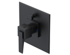 RUBINET 222RSQ Seven Pressure Balance Tub & Shower with Fixed Shower Head & Arm with Tub Filler Spout/8" Wall Mount- Trim Only