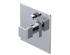 RUBINET 222RSQ Seven Pressure Balance Tub & Shower with Fixed Shower Head & Arm with Tub Filler Spout/8" Wall Mount- Trim Only