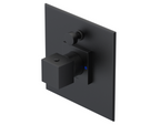 RUBINET 222RSQ Seven Pressure Balance Tub & Shower with Fixed Shower Head & Arm with Tub Filler Spout/8" Wall Mount- Trim Only