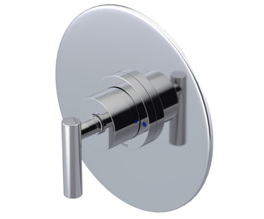 RUBINET 232GNL Genesis Pressure Balance Tub & Shower with Three Way Diverter Shared Flow, 8" Wall Mount Shower Head & Arm, Tub Filler Spout, Hand Held Shower, Adjustable Slide Bar & Integral Supply (Trim Only)