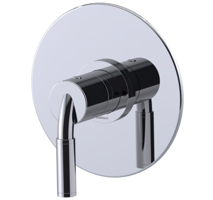 RUBINET 232NVR Nouveau Pressure Balance Tub & Shower with Three Way Diverter
Shared Flow, Fixed Shower Head & Arm, Tub Filler Spout,
Hand Held Shower, Adjustable Slide Bar & Integral Supply 8? Wall Mount Trim Only