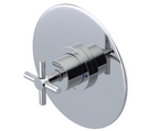 RUBINET 233GNL Genesis Pressure Balance Tub & Shower with Three Way Diverter Shared Flow, 8" Ceiling Mount Shower Head & Arm, Tub Filler Spout, Hand Held Shower, Adjustable Slide Bar & Integral Supply (Trim Only)