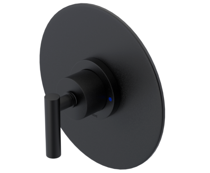 RUBINET 233GNL Genesis Pressure Balance Tub & Shower with Three Way Diverter Shared Flow, 8" Ceiling Mount Shower Head & Arm, Tub Filler Spout, Hand Held Shower, Adjustable Slide Bar & Integral Supply (Trim Only)