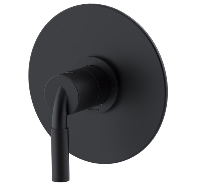 RUBINET 233NVR Nouveau Pressure Balance Tub & Shower with Three Way Diverter
Shared Flow, Fixed Shower Head & Arm, Tub Filler Spout,
Hand Held Shower, Adjustable Slide Bar & Integral Supply 8? Ceiling Mount Trim Only